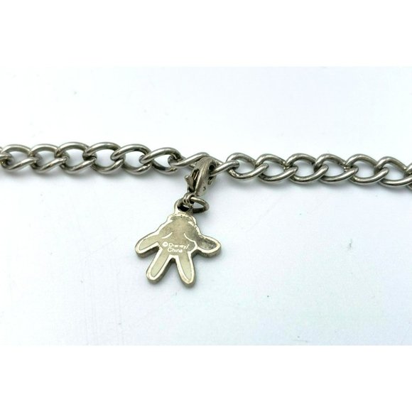 Walt Disney Charm Bracelet Silver Tone Clip Charms 7 3/4" Rhinestone Official - Picture 4 of 11